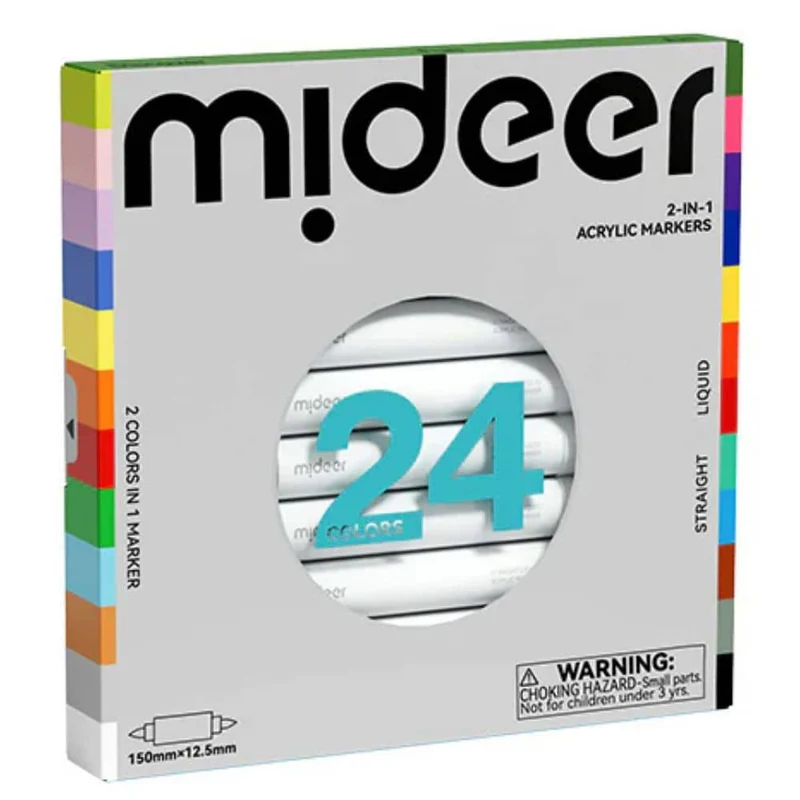 Doppelseitige Acrylmarker 2in1 – 24 Farben