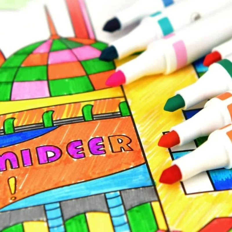 Abwaschbare Marker mit klassischer Spitze – 48 Farben