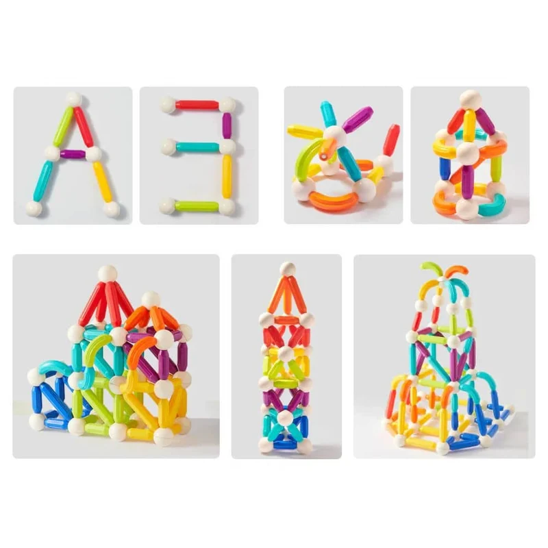 Magnetisches Bauklötze-Set – 60 Teile