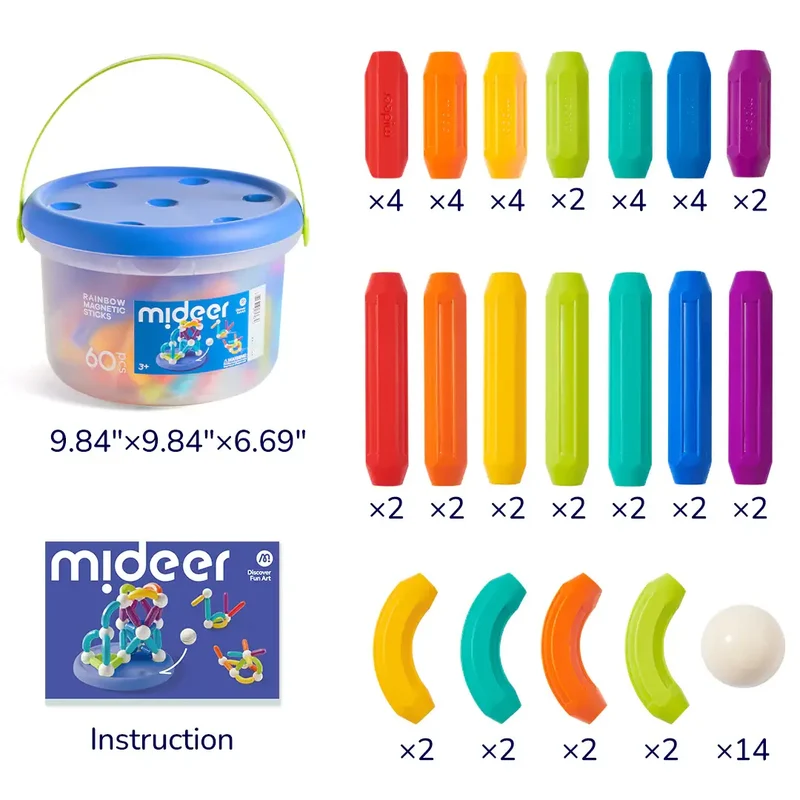 Magnetisches Bauklötze-Set – 60 Teile
