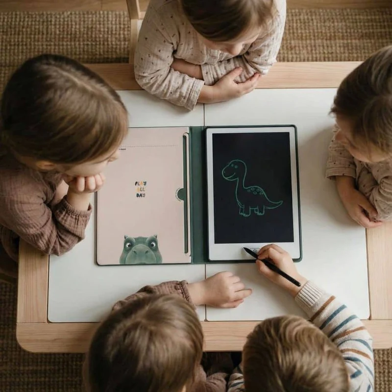 Grafiktablett mit Arbeitsblättern zum Zeichnen KidBook – Dino