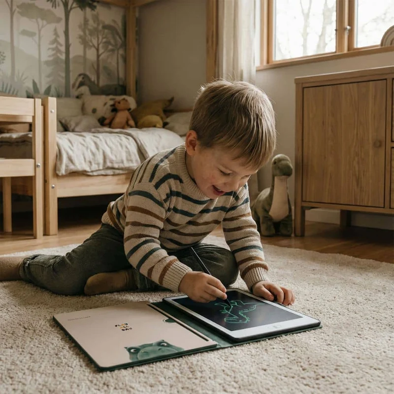 Grafiktablett mit Arbeitsblättern zum Zeichnen KidBook – Dino