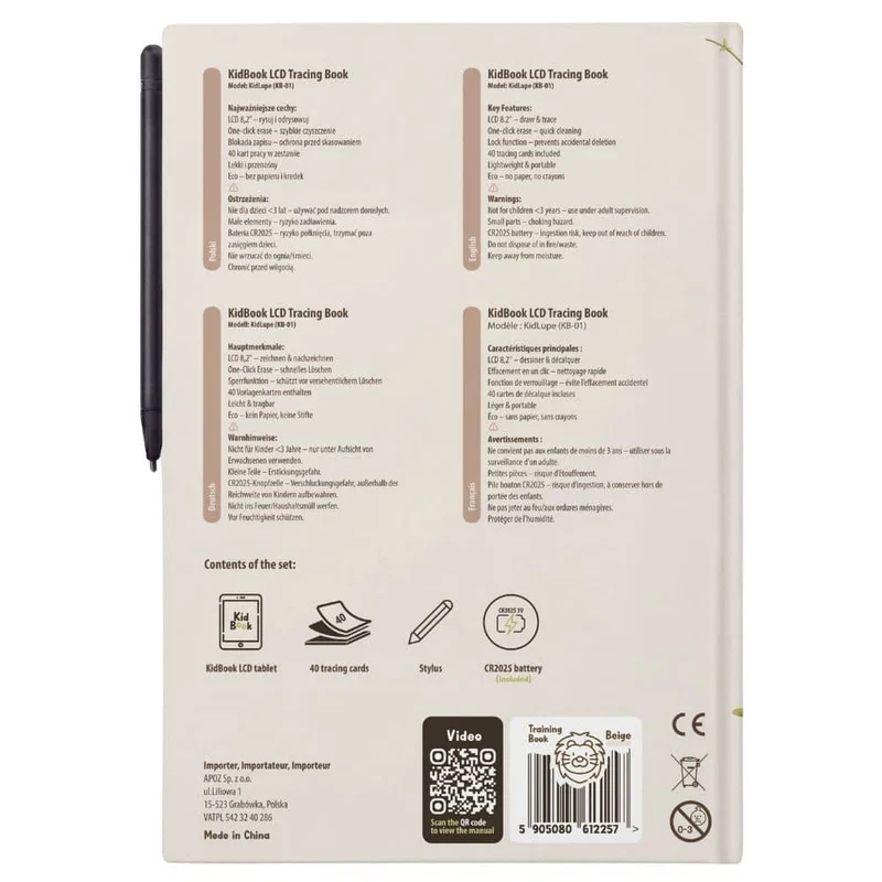 Grafiktablett mit Arbeitsblättern zum Zeichnen KidBook – Safari