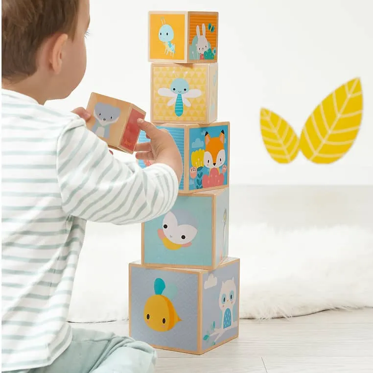 Holzpyramide, 6 Teile – Pure