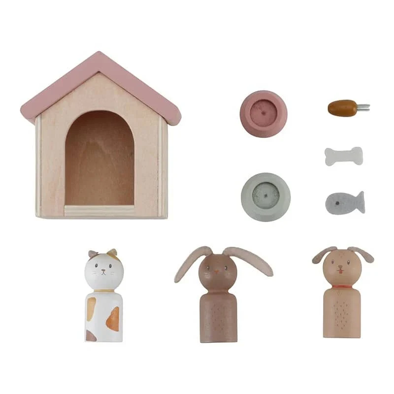 Holztiere, 9-teiliges Set