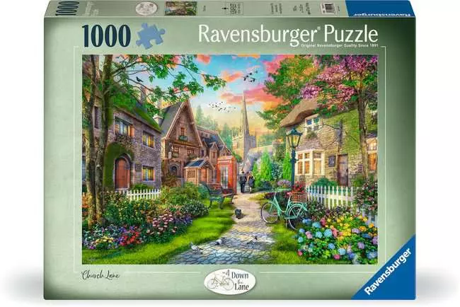 DMG Ravensburger No. 4 Down the Lane - Church Lane, Dominic Davison (1000pcs) (DAMAGEDBOX)