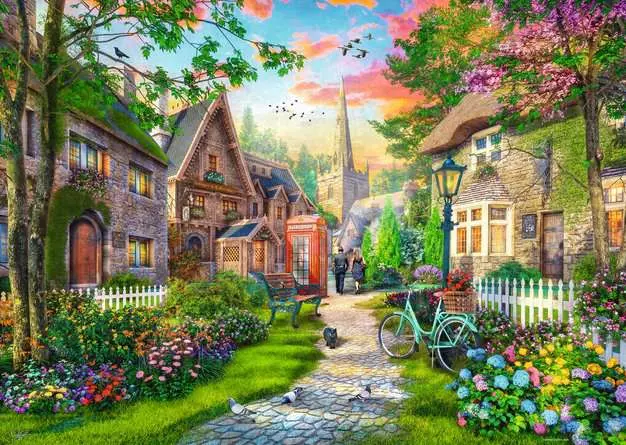DMG Ravensburger No. 4 Down the Lane - Church Lane, Dominic Davison (1000pcs) (DAMAGEDBOX)