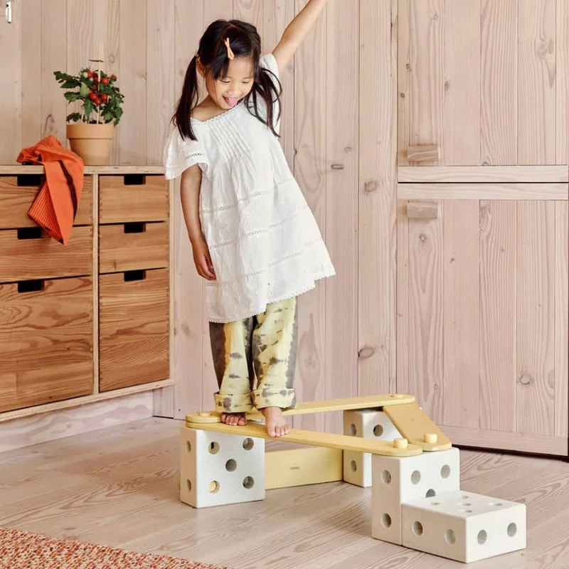 Balance Track Set – Sandgrau/Honiggelb