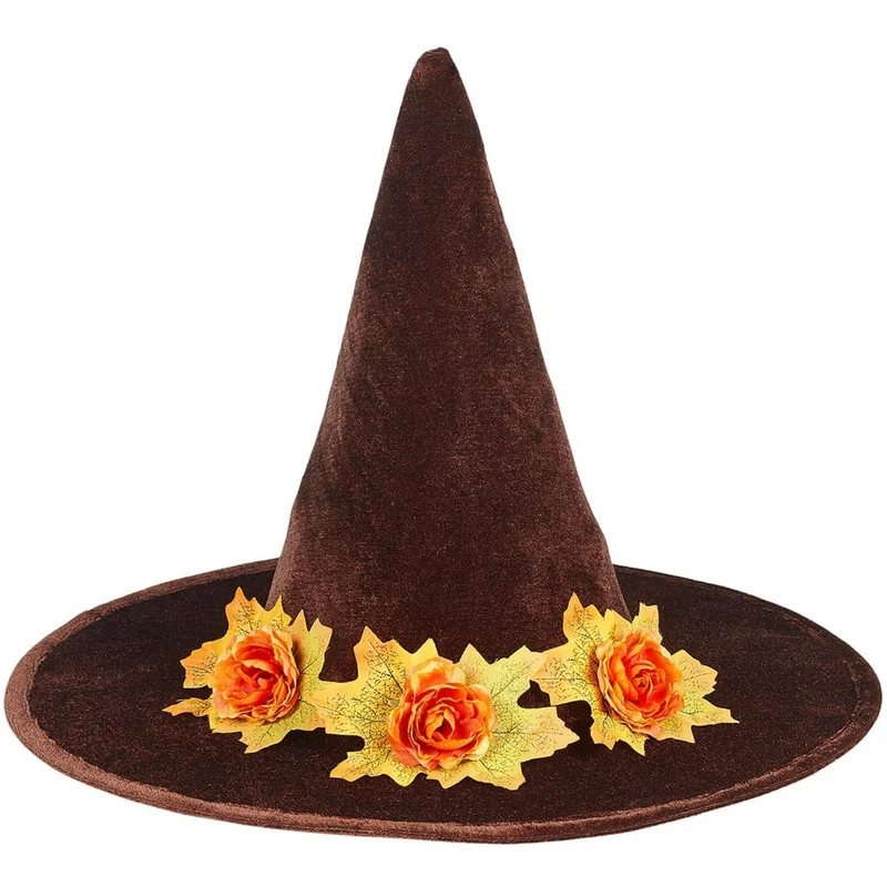 Kostüm – Tüllkleid mit Blumen und Hut, Hexe Sabrina, 5–7 Jahre