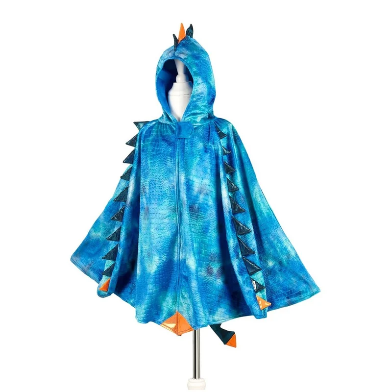 Kostüm - Blauer Drachenumhang 4-7 Jahre