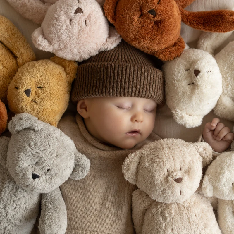 Brummender Teddybär mit Lampe Organic 2.0 – Rose