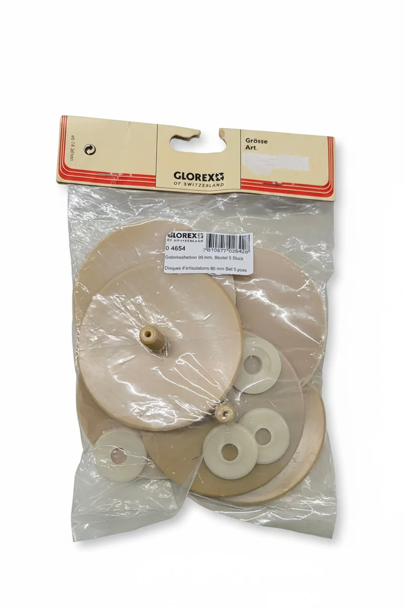 Glorex Teddybär Gelenkscheiben 90 mm – 5er Pack