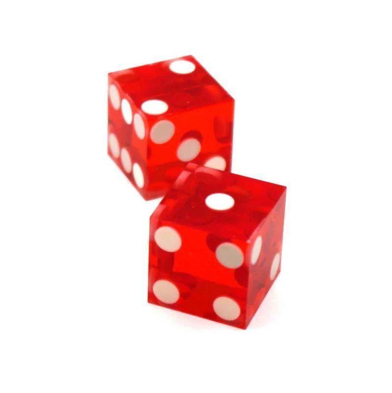 Würfelset D6 Transparent: Casinowürfel (Red) (2), -