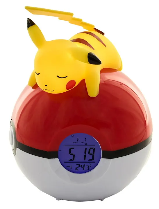 Pokémon - Digitaler Radiowecker liegender Pikachu (LED-Lampe)