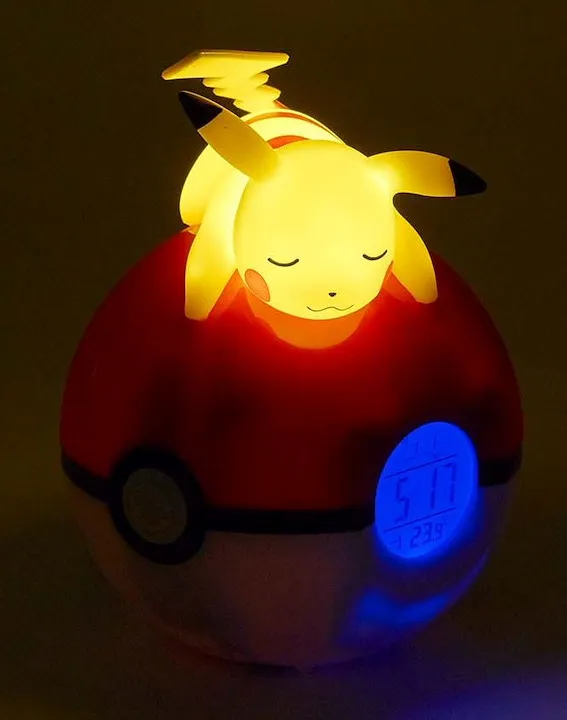 Pokémon - Digitaler Radiowecker liegender Pikachu (LED-Lampe)