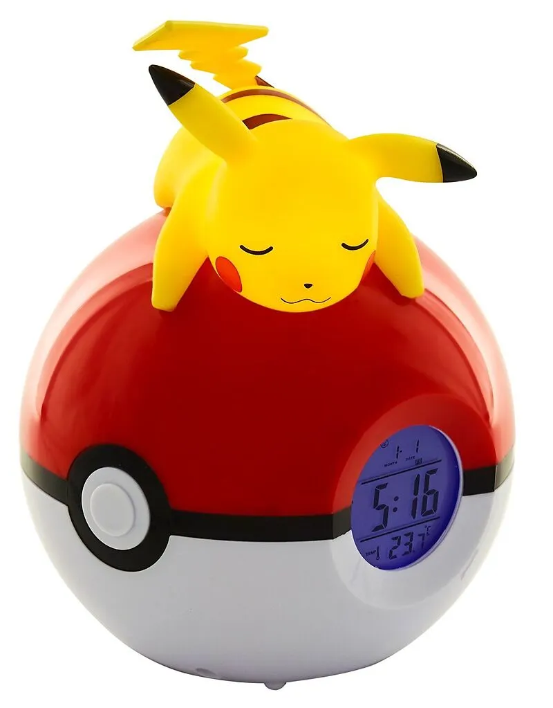 Pokémon - Digitaler Radiowecker liegender Pikachu (LED-Lampe)