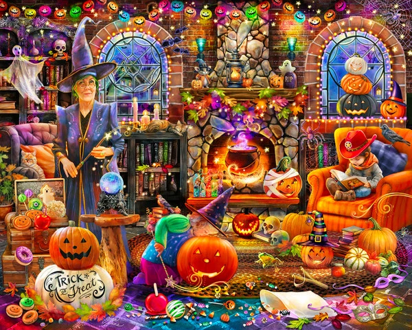 PFG Grandma's Halloween Party (1000pcs) (Usage/Used - PUZZLES FOR GOOD)