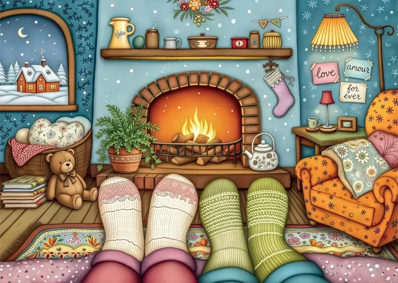 Cozy Feet, Winter Night (1000pcs)