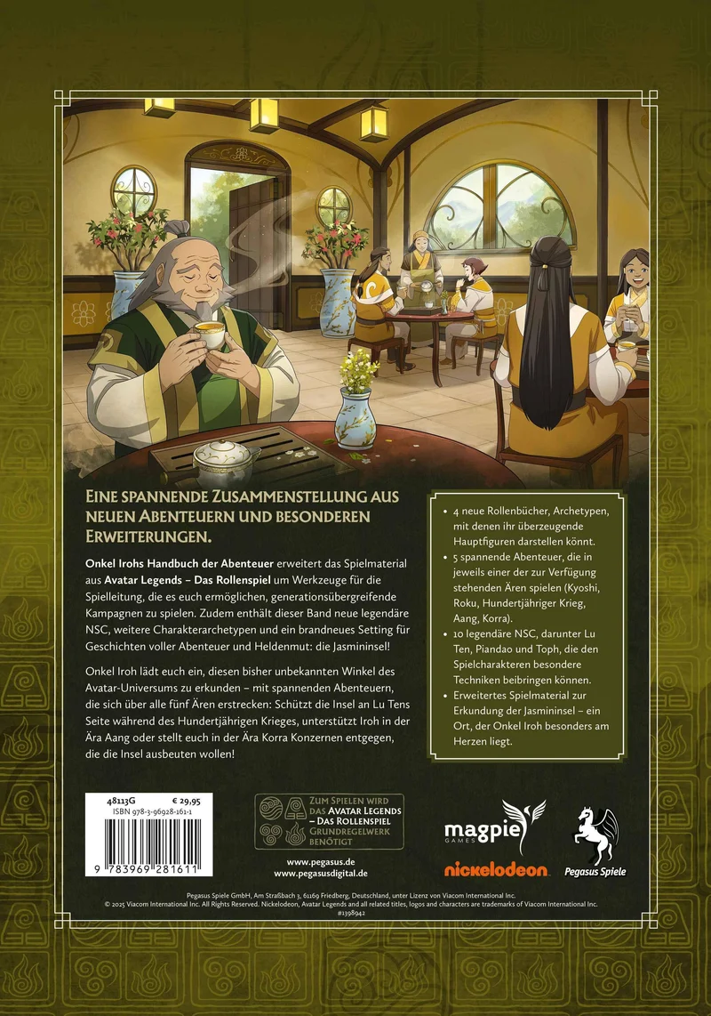 Onkel Irohs Handbuch der Abenteuer (Hardcover) - Avatar Legends – Das Rollenspiel, deutsch