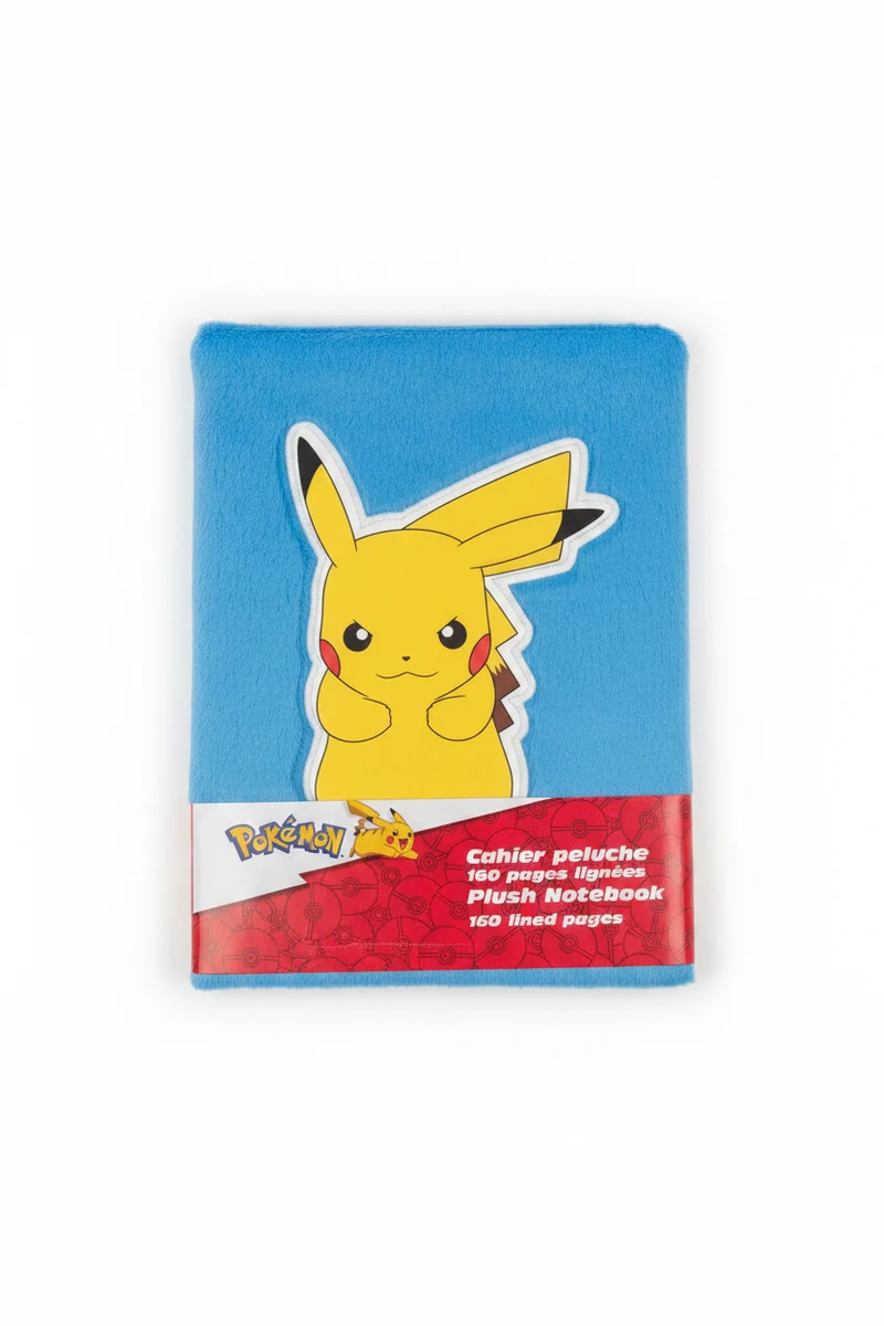 Pokémon A5 Plush Pikachu Notebook – Flauschiges Pokémon Notizbuch Blau