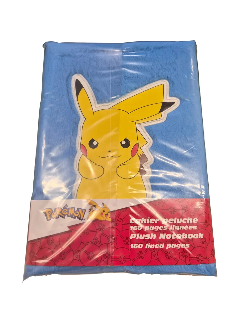 Pokémon A5 Plush Pikachu Notebook – Flauschiges Pokémon Notizbuch Blau
