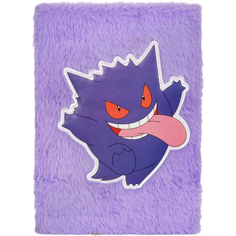 Pokémon A5 Plush Gengar Notebook – Flauschiges Pokémon Notizbuch Lila