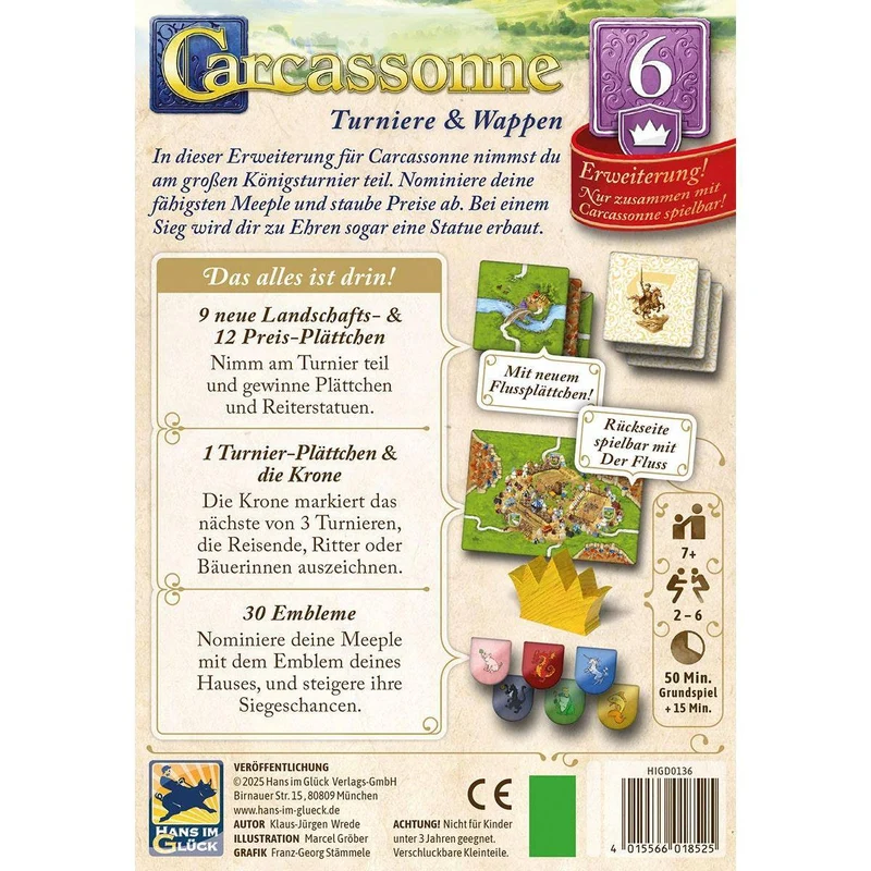 Turniere & Wappen (Erw. 6) - Carcassonne, deutsch (Erw.)