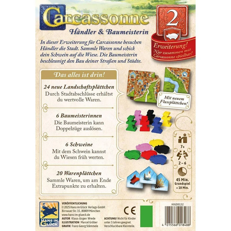 Händler & Baumeisterin (Erw. 2) - Carcassonne, deutsch (Erw.)