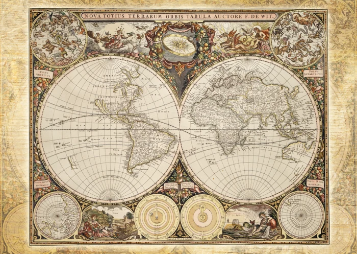 PFG Historical Map of the World (2000pcs) (Usage/Used - PUZZLES FOR GOOD)