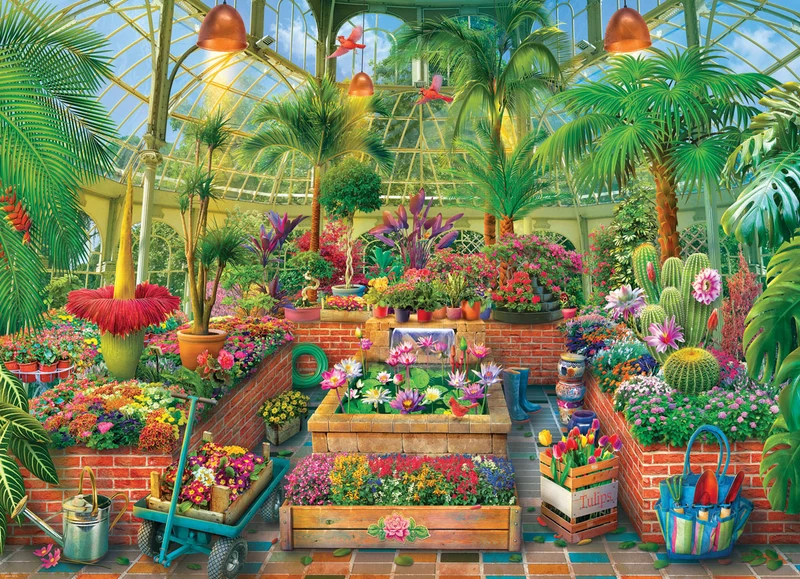PFG Greenhouse Garden, Eduard (1000pcs) (Usage/Used - PUZZLES FOR GOOD)
