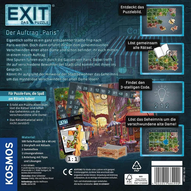 Der Auftrag "Paris" - EXIT – Das Puzzle, deutsch