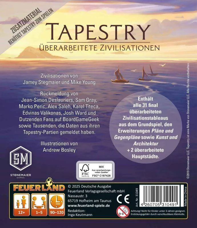 Überarbeitete Zivilisationen - Tapestry, deutsch (Erw.)