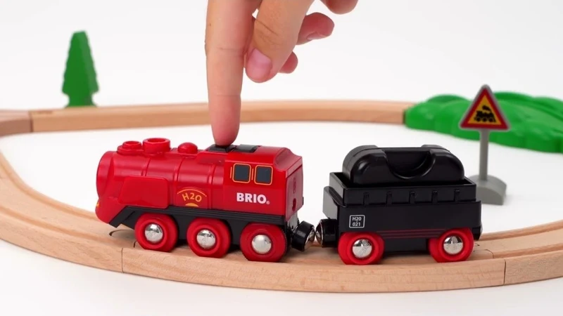 Set mit batteriebetriebener Dampfeisenbahn