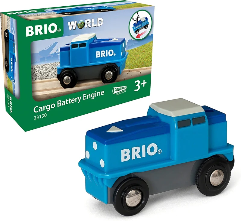 Cargo-Lokomotive mit BatteriebetriebHolz-Ladegerät