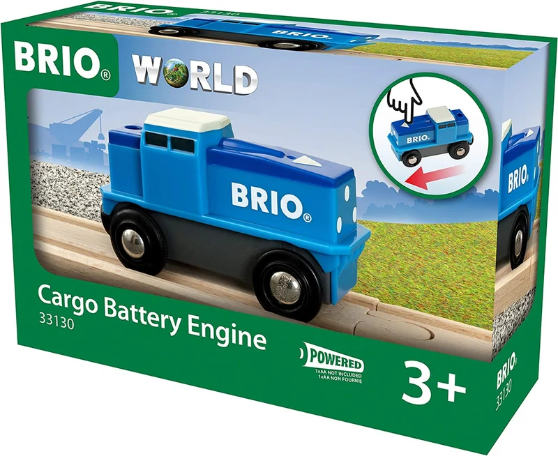 Cargo-Lokomotive mit BatteriebetriebHolz-Ladegerät