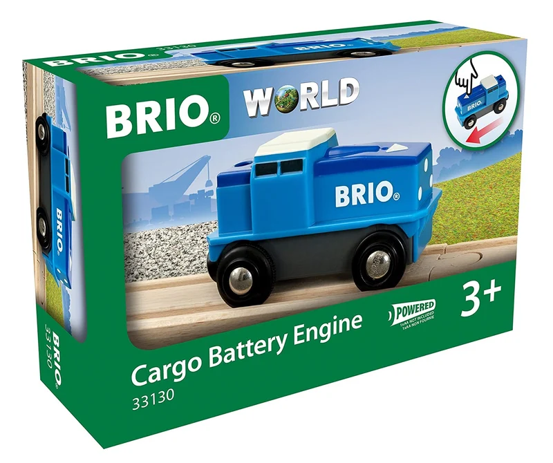 Cargo-Lokomotive mit BatteriebetriebHolz-Ladegerät