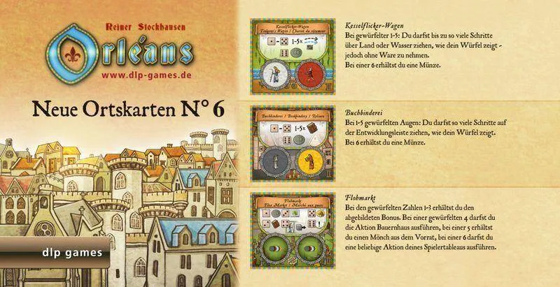 Neue Ortskarten Nr.6 (Mini-Erweiterung) - Orléans, deutsch (Erw.)