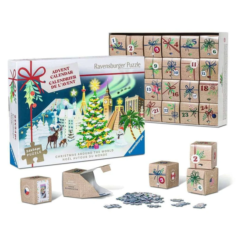 Puzzle-Adventskalender 24 x 54 Teile