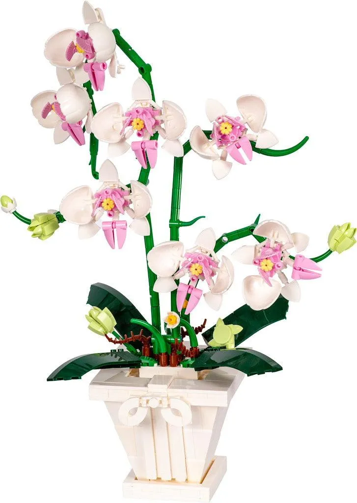 Orchid White BS013 – Building Bricks | Dekoratives Orchideen-Bauset - Klemmbausteine