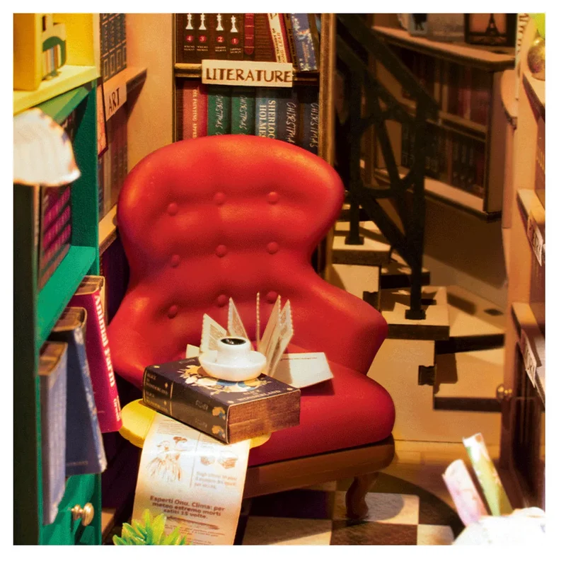 Rolife TGB07 - Bookstore Bücherecken - Diorama - 3D Holzpuzzle