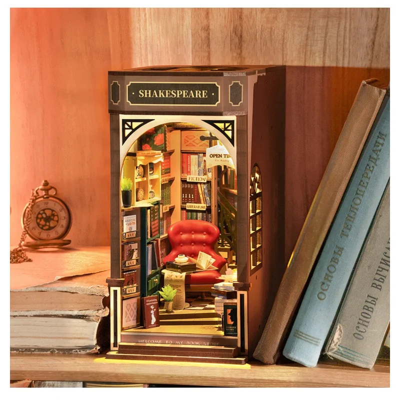 Rolife TGB07 - Bookstore Bücherecken - Diorama - 3D Holzpuzzle