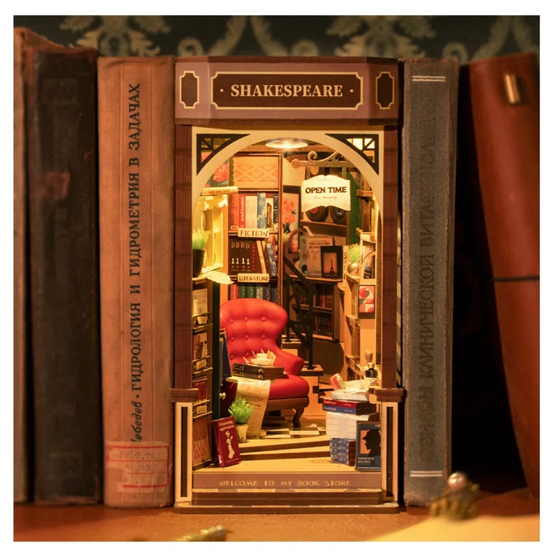 Rolife TGB07 - Bookstore Bücherecken - Diorama - 3D Holzpuzzle