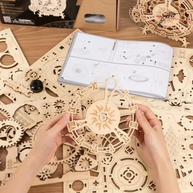 ROKR - - Eulen - Uhr - mechanisches Holzmodell