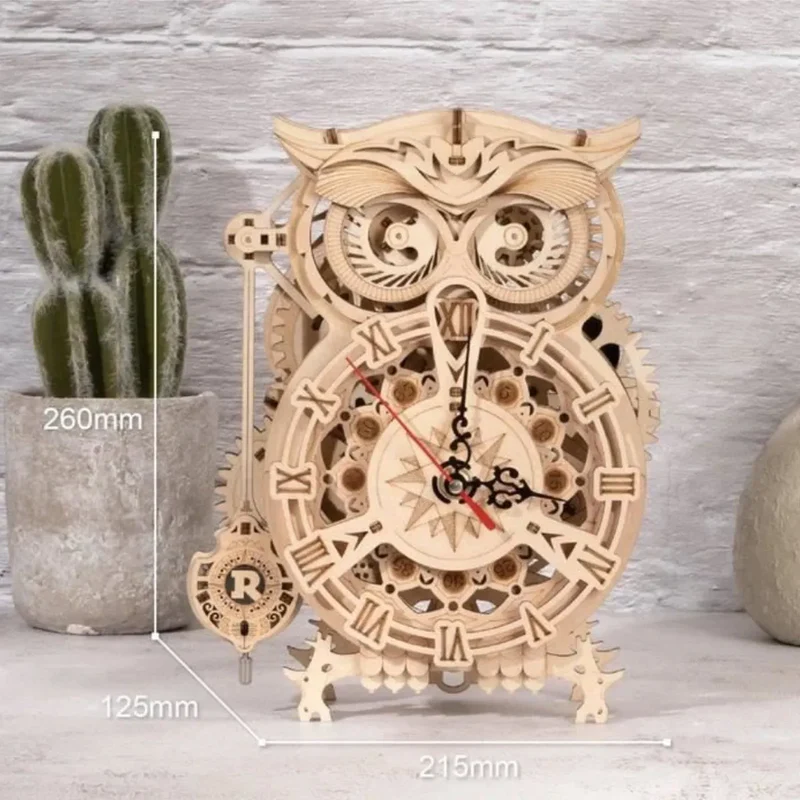 ROKR - - Eulen - Uhr - mechanisches Holzmodell