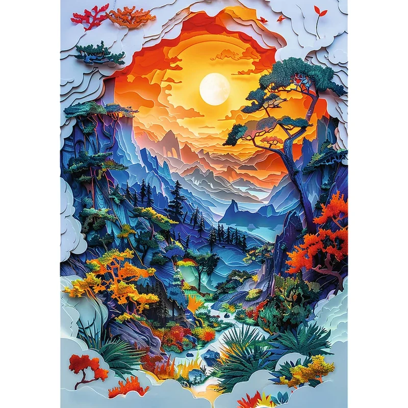 DMG Paper Art - Valley (1000pcs) (DAMAGED BOX)