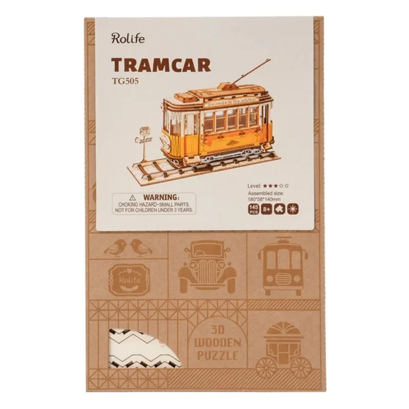 Rolife - Retro Tram - 3D Holzpuzzle