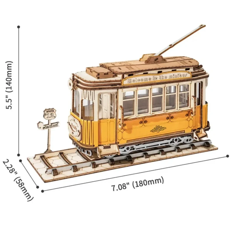 Rolife - Retro Tram - 3D Holzpuzzle