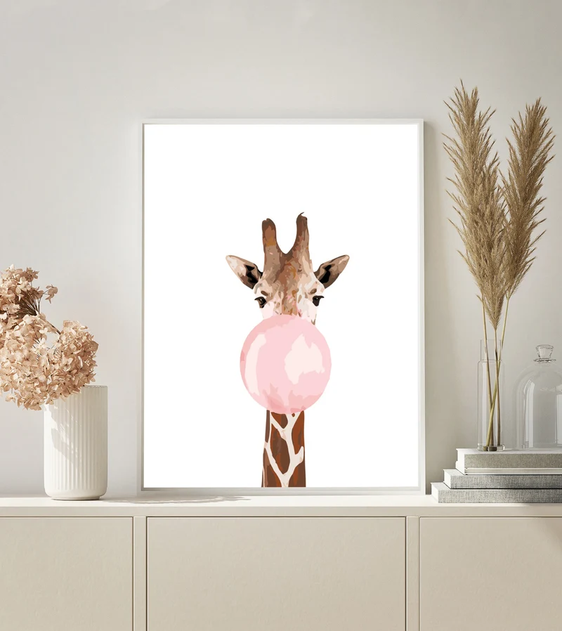 MALEN NACH ZAHLEN | GIRAFFE MIT KAUGUMMI