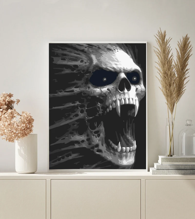 MALEN NACH ZAHLEN | TOTENKOPF GRUSELIG