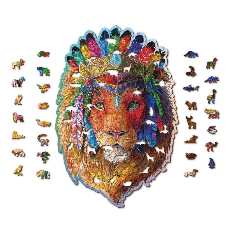 Mystischer Löwe Puzzle | Holz Puzzle